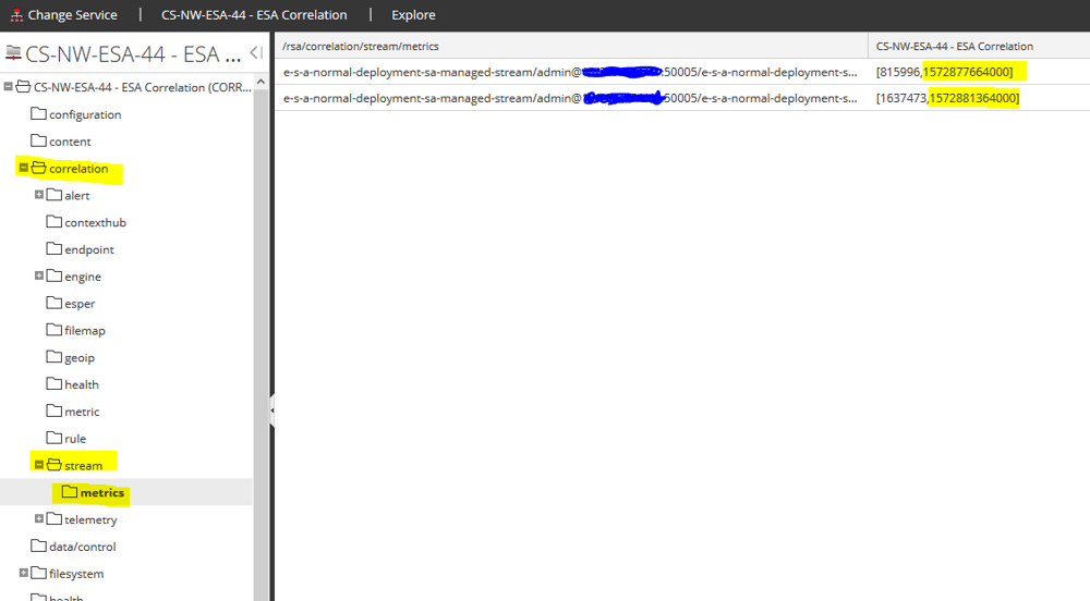 How to check if Event Stream Analysis (ESA) is falling behind concentrators in RSA NetWitness Platform