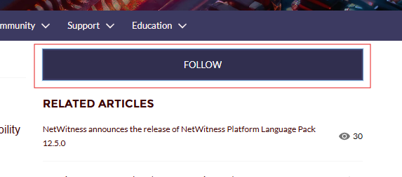 How do I subscribe to product advisories on the NetWitness Community