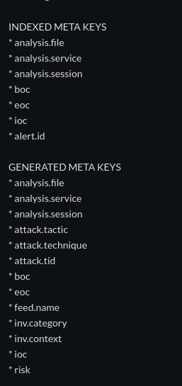 NetWitness Feeds are not showing meta values for required meta keys in the Investigate page