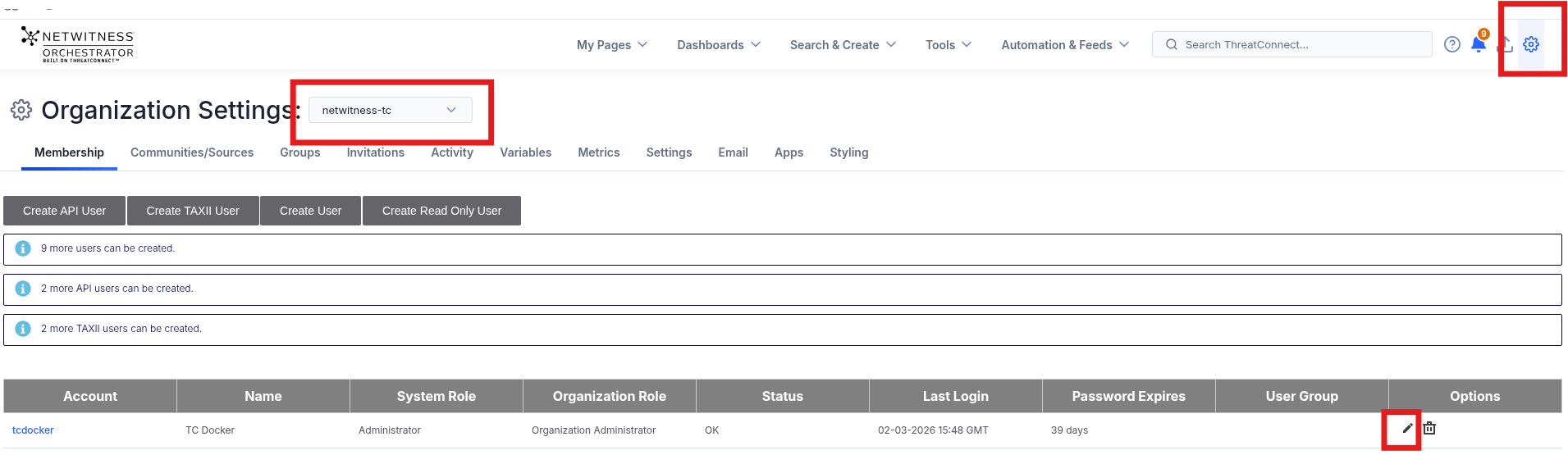 How to Reset a Locked GUI Account for NetWitness Orchestrator ThreatConnect
